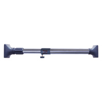 宝优妮 卫浴用品 浴帘杆伸缩杆 窗帘杆 晾衣杆多用撑杆赠浴帘布 冷灰色 长114.5-170cm DQ0180