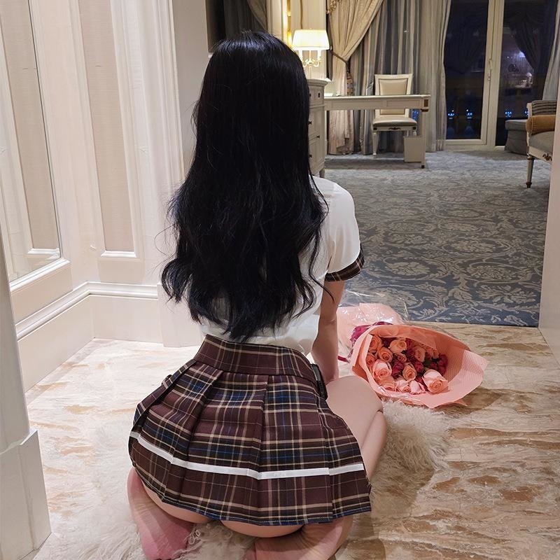 长夜漫漫情趣内衣性感cos制服诱惑jk短裙激情女纯洁学生装女2205高清大图