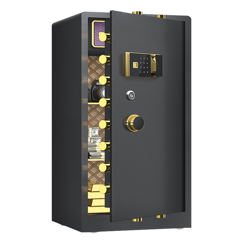 臻远ZY-NW-BXGS-67全钢实心保险柜办公防盗保险箱 高150cm黑色指纹款高清大图