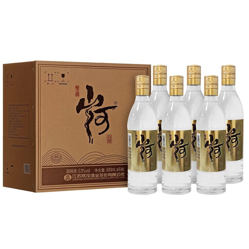 双沟 山河大曲 浓香型白酒53度 500ml*6瓶 整箱装
