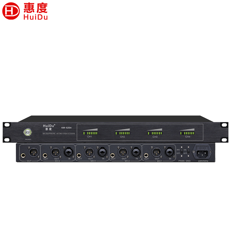 惠度(HuiDu)KM-6204专业全自动数字反馈抑制器麦克风音频多效处理器话筒防啸叫压抑器高清大图