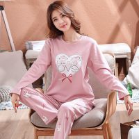 网红女士睡衣女春秋款棉高档秋冬新款韩版学生可外穿家居服套装衫伊格