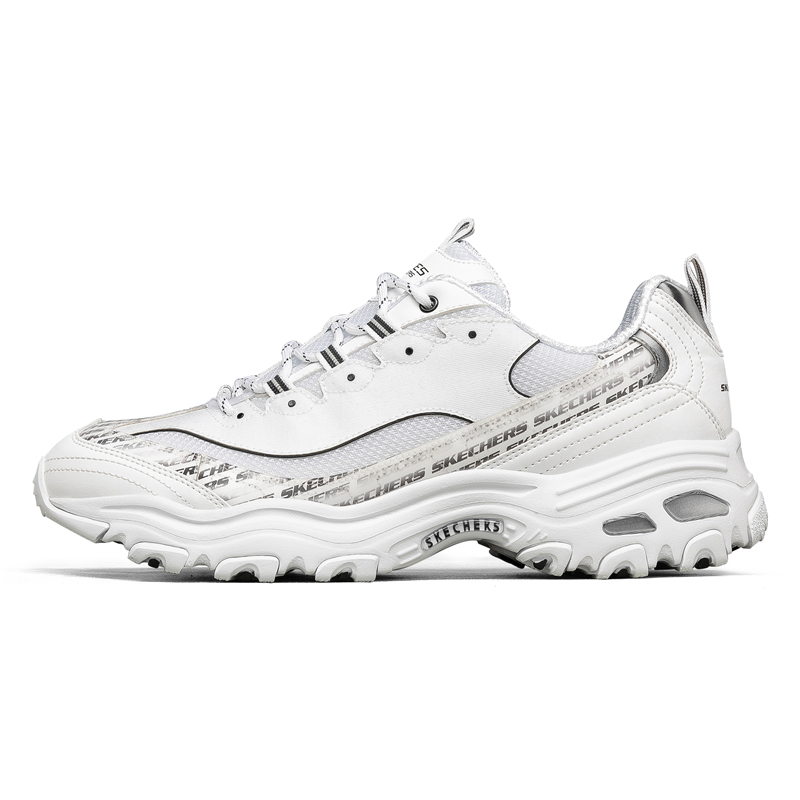 Skechers斯凯奇情侣鞋男子厚底老爹鞋LOGO串标休闲运动鞋237158