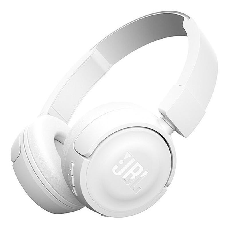 JBL T450BT 无线蓝牙运动耳机 便携头戴式重低音HIFI音乐耳机 可折叠运动带耳麦通话耳机 白色