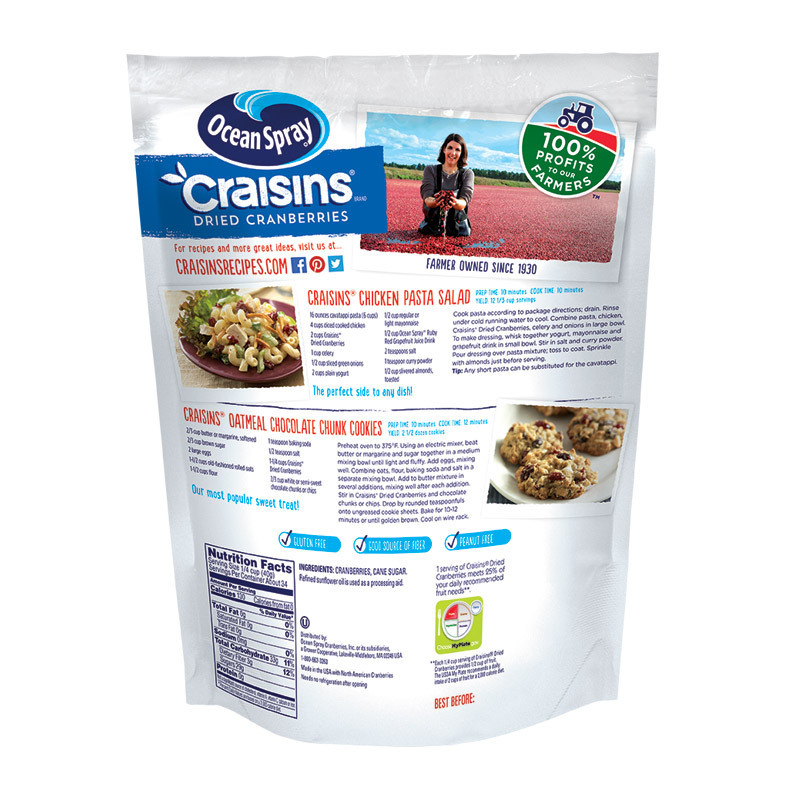[1360g大包装]优鲜沛(Craisins)蔓越莓干 原味 1360g/袋 果干蜜饯果脯烘焙原料零 进口食品美国进口