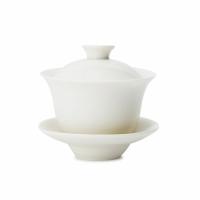 恒福 (TEA MiLL)纯手工 古玉瓷小盖碗 陶瓷茶具 盖碗 白瓷盖碗