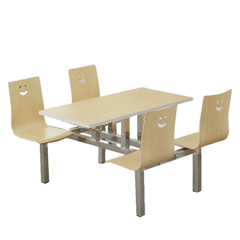 圣承启 连体餐桌 不锈钢支架张高清大图