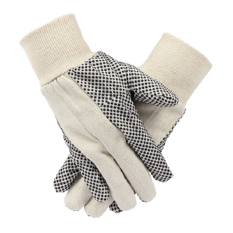 誉丰YL-5025罗纹袖口帆布点胶手套