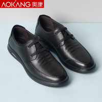 奥康皮鞋男商务休闲鞋男士皮鞋气垫后跟舒适低帮鞋中年爸爸鞋