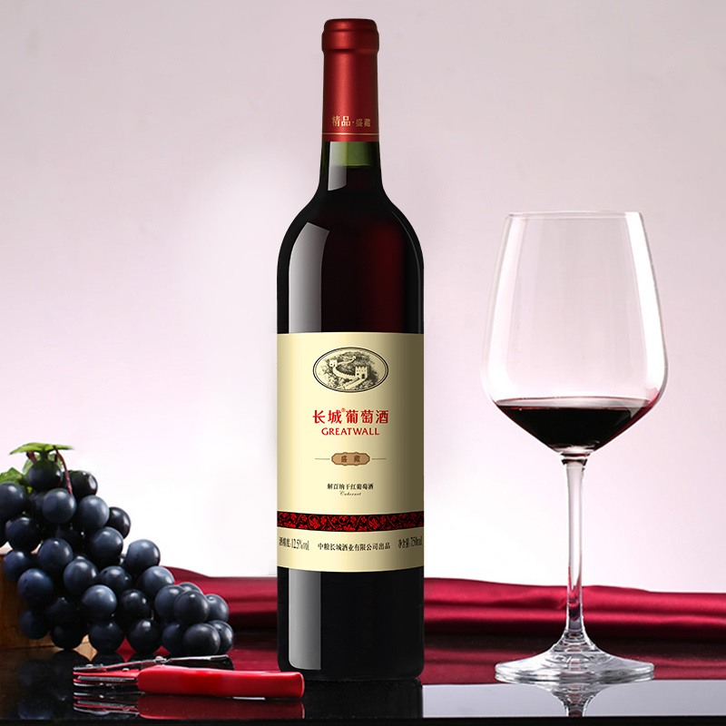 中粮长城红酒国产干红葡萄酒盛藏解百纳干红750ml6瓶整箱装