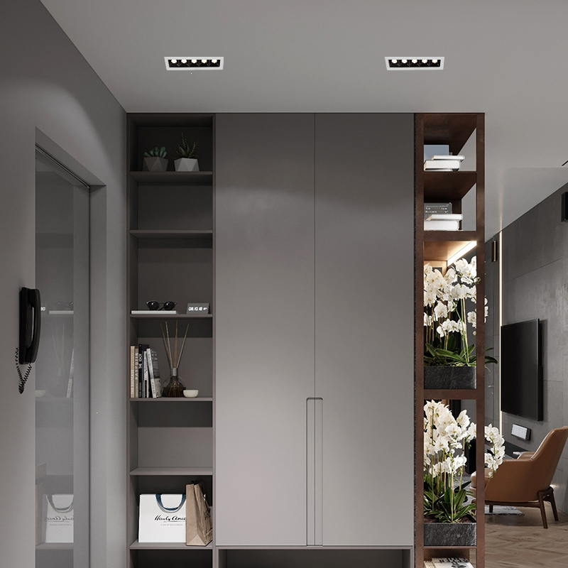 洗墙灯无主灯温特雷特设计高显色天花灯线性办公室格栅灯别墅餐厅防