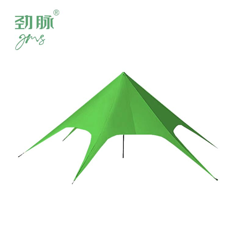 劲脉 天幕单峰帐篷 米白色-单峰10*10*4M 顶高清大图
