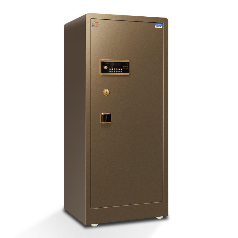 保险柜双保险保管柜 家用办公1.5米大型电子密码全钢入墙保险箱 虎牌致尚-150型-咖啡金色-电子