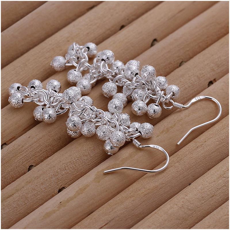 E007Women silver plated earring镀925纯银清新时尚大气耳环饰品