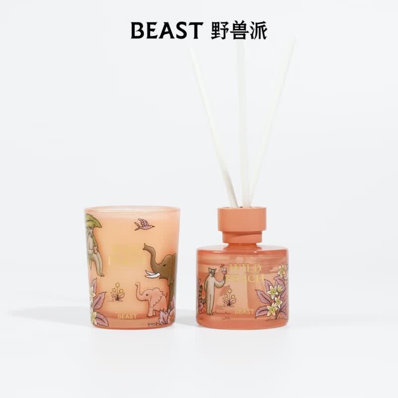 野兽派(THE BEAST)野桃木槿花香薰蜡烛礼盒高清大图
