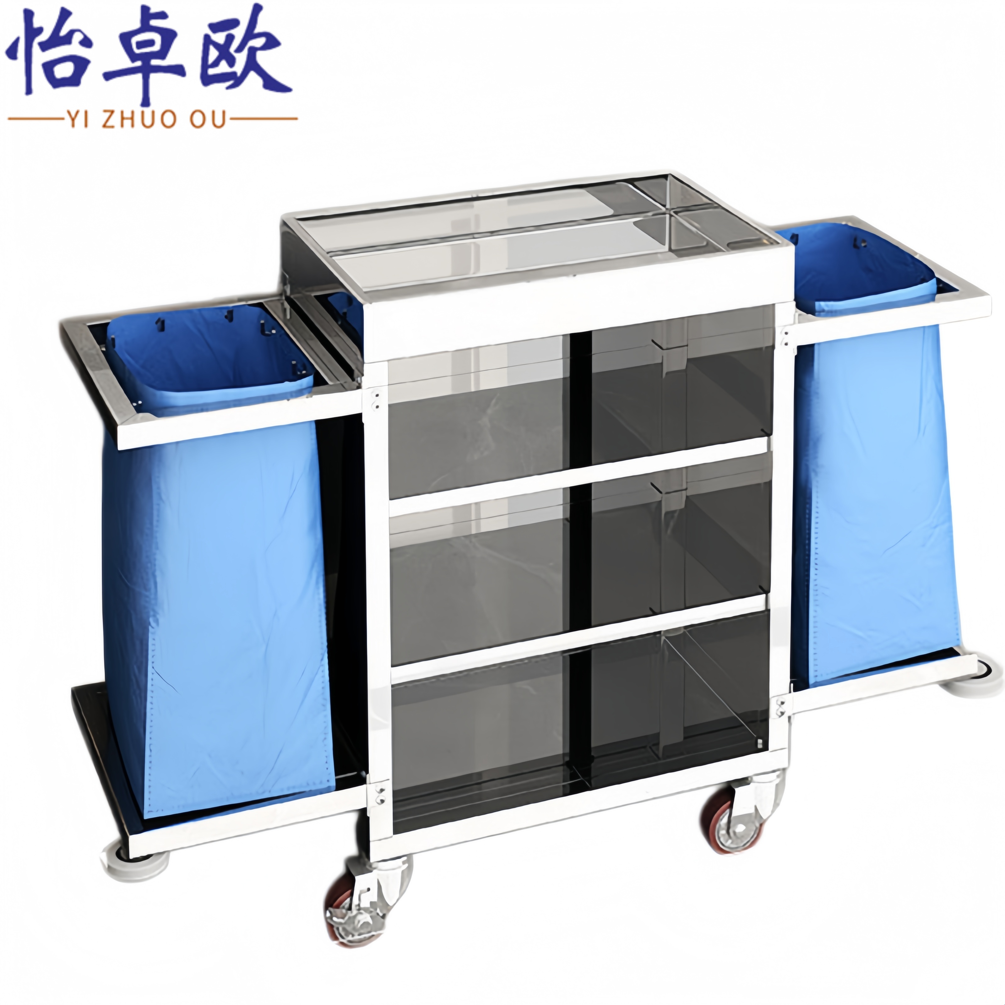 怡卓欧 不锈钢布草车保洁车个