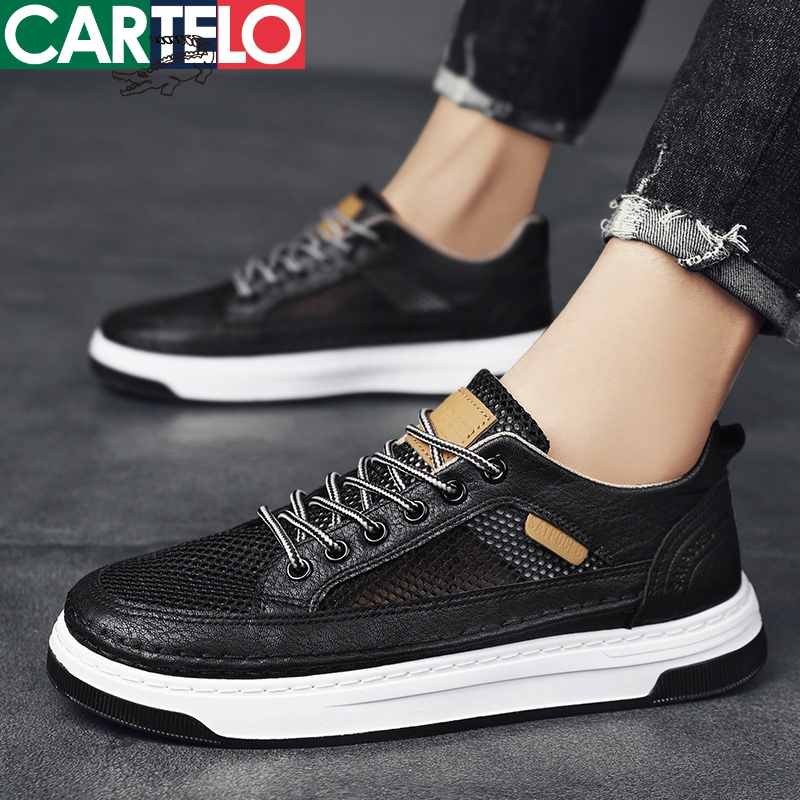 线下专柜同款卡帝乐鳄鱼cartelo新款透气男鞋子男时尚休闲鞋男士潮流