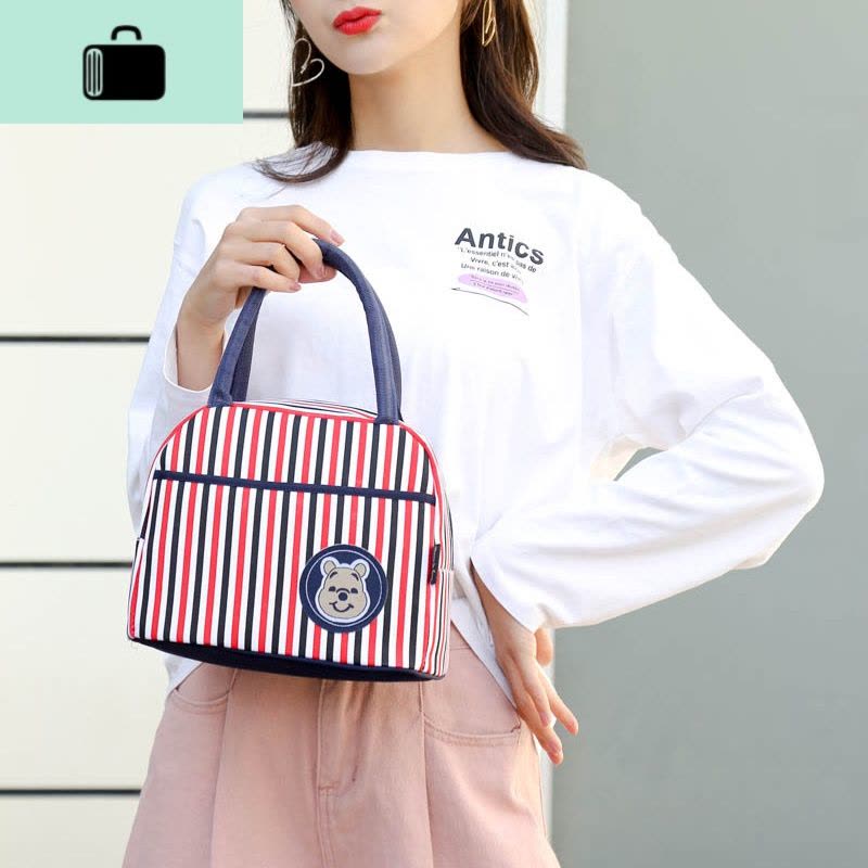 新款小熊帆布手提包休布包妈妈手拎逛街女包大容量饭盒袋NEW LAKE图片