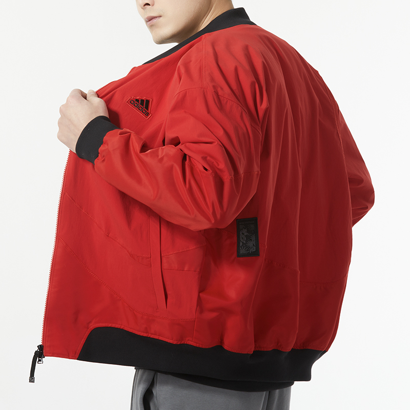 阿迪达斯 (adidas)男装时尚百搭舒适休闲运动梭织夹克外套IZ1614 ZP