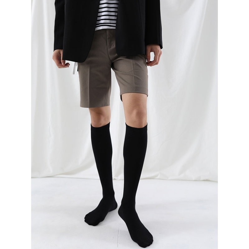 盛世尼曼唯正春秋男士黑色长筒袜高筒袜子棉袜白色商务正装大码男袜