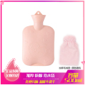注水时热水袋小号暖手宝迷你随身暖手袋 温水暖水袋女学生学校携带灌水煖水带小型宝宝开水冲水非充电 马卡龙粉色送布套