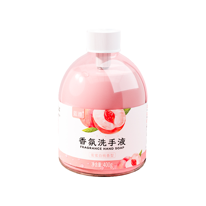 蓝漂 蜜蜜白桃香氛洗手液 泡沫丰富添加保湿因子护手温和洁净 香氛洗手液400g*2瓶 LP-372349高清大图
