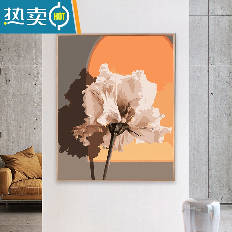 敬平花枝俏/数字油画diy填充水油彩手工绘画画涂色上填色装饰装饰画高清大图