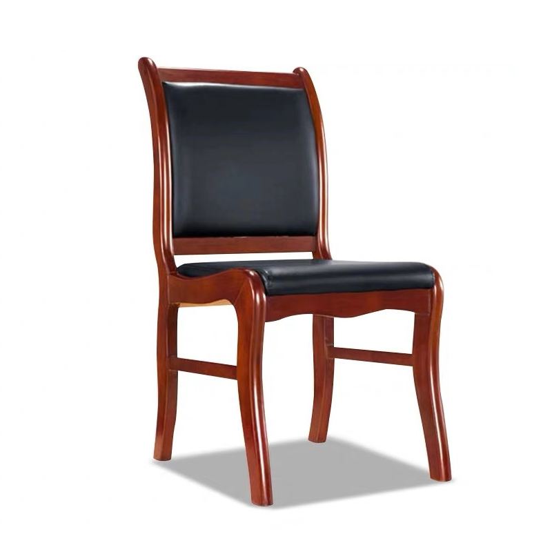 梦强实木会议椅接待椅靠背椅mq0125办公椅四脚椅黑色视频