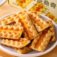 兰象岩酱烧曲奇饼干白桃味果酱注心饼干儿童零食300g整箱彩箱装