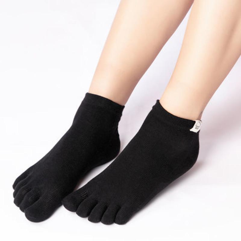 春夏秋五指袜女士春秋袜子短筒棉袜防臭分趾袜清新抗菌防臭脚趾袜有跟