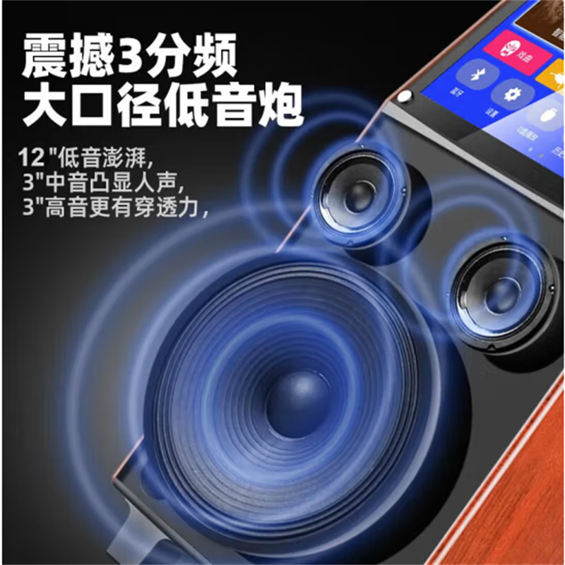 科 达 (KODA)广场舞音响带显示屏户外音响K歌一体机拉杆音箱移动蓝牙音响套装点歌机 KD-V15