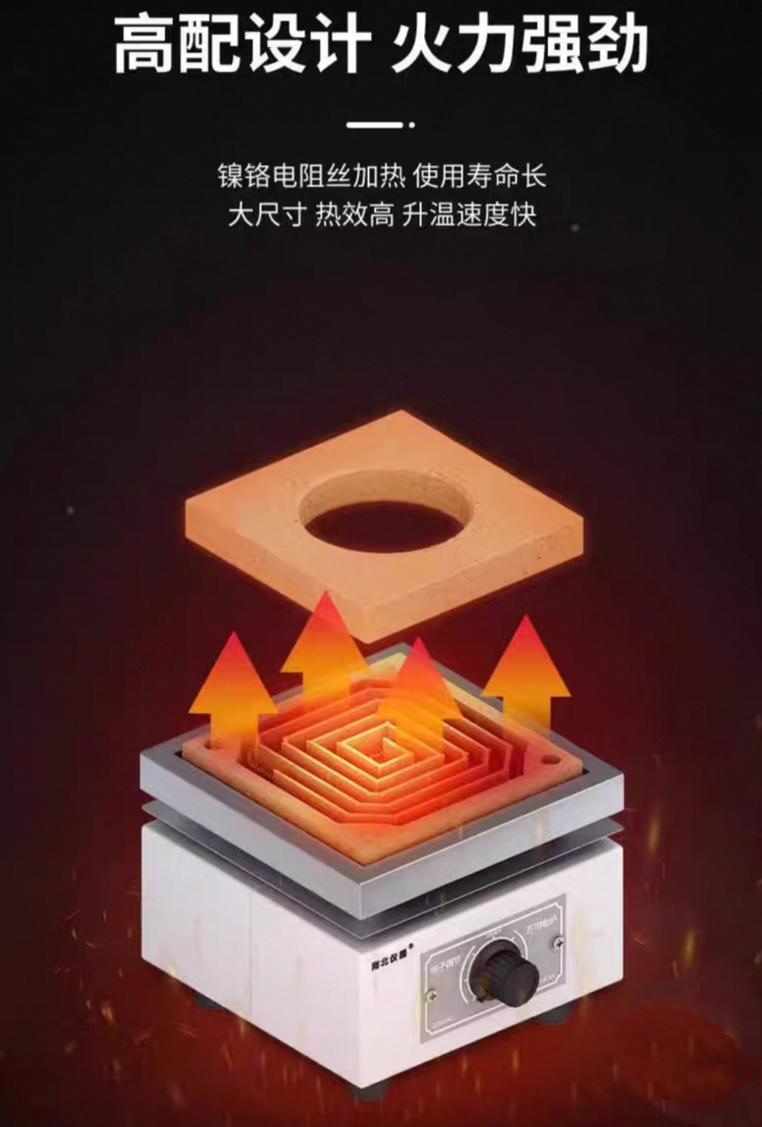 安诺克 电子调温万用电炉 单联2kw带炉盖 单位:套高清大图