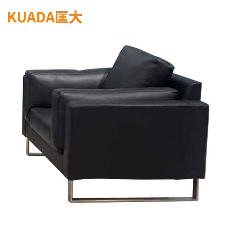 匡大 办公沙发 皮艺沙发 办公室接待沙发 牛皮 单人位 KDT688高清大图