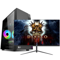 铭能 i9级八核2660/GTX1660Ti 6G独显/32G内存/512G SSD固态 台式机 DIY组装机 台式电脑 组装电脑 家用商务办公学生游戏电脑主机+27英寸全套