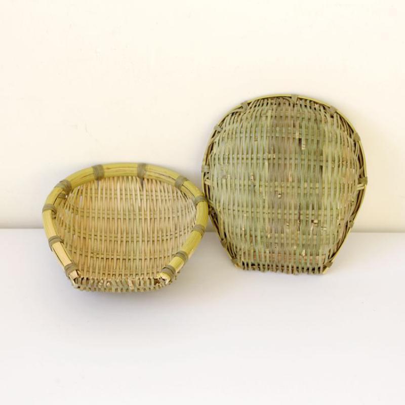 竹编簸箕馍筐收纳筐米萝筲箕竹筐手工农家竹筛子圆簸箕竹制品