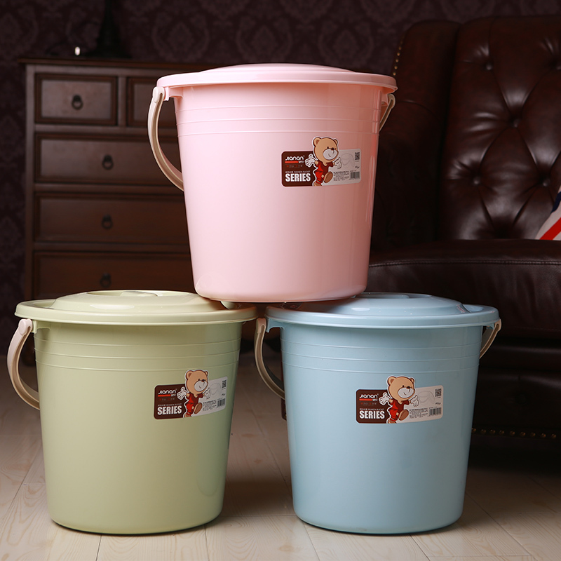 阿斯卡利ascari水桶带盖塑料家用大号加厚学生宿舍手提式装洗澡洗衣