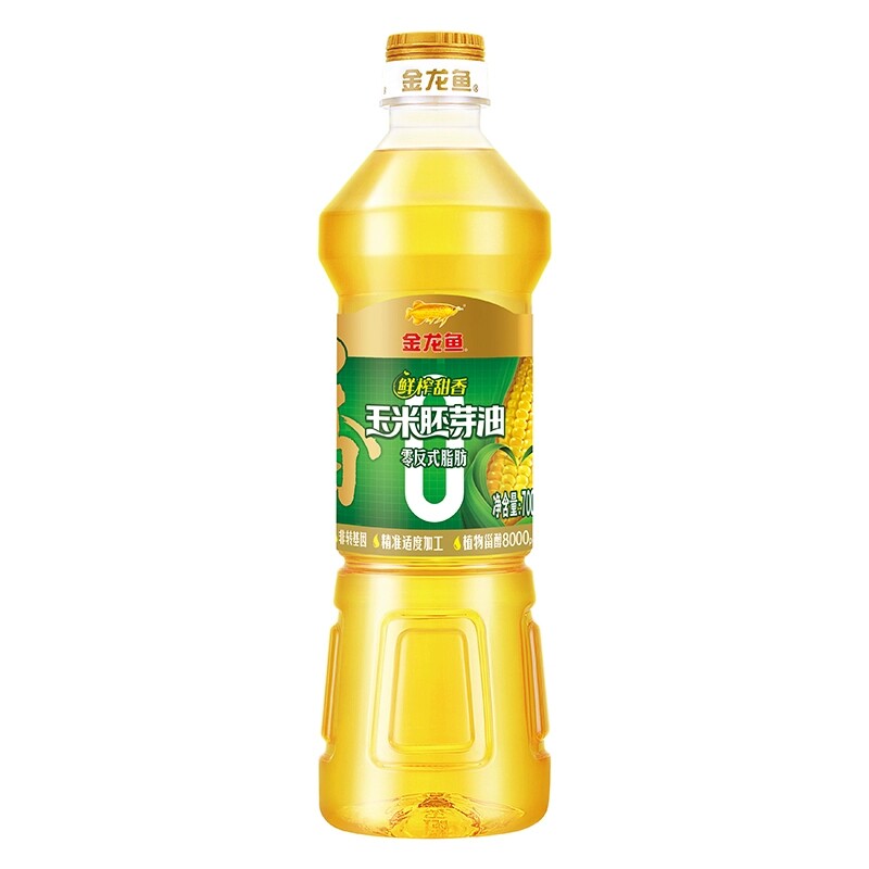 金龙鱼零反式脂肪鲜榨甜香玉米胚芽油-700mL高清大图