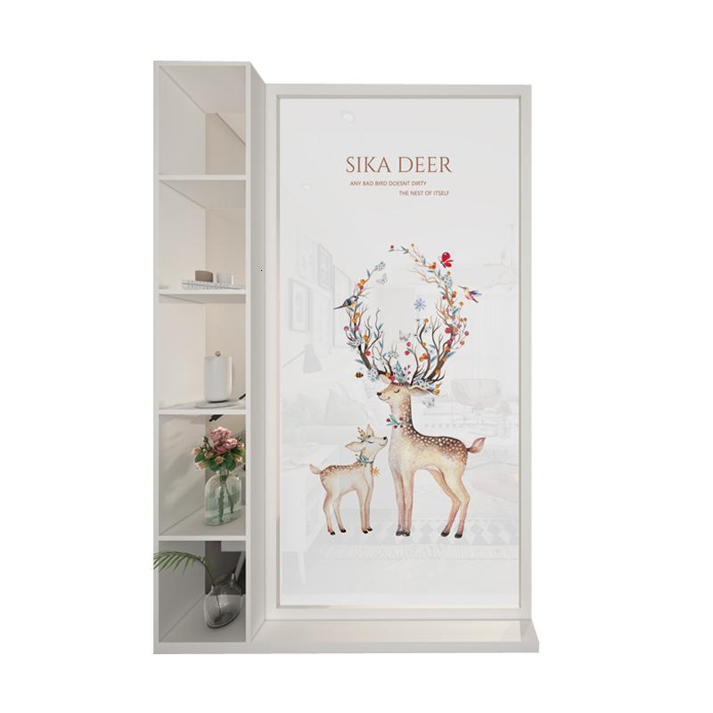 中式屏风柜厅实木隔断置物架 客厅简约现代入户进玄关座屏高清大图