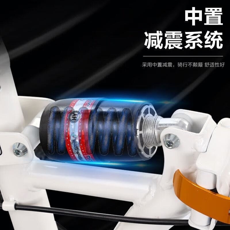 折叠自行车16 20寸变速减震碟刹超轻便携学生代步车高清大图
