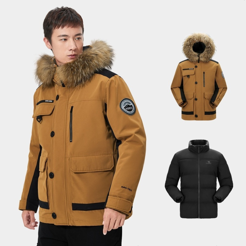 骆驼男三合一冲锋衣(羽绒内胆)AD12263762幻影黑S-3XL 尺码请备注