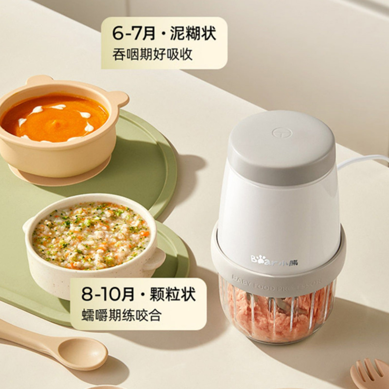 小熊切碎机拾光灰色QSJ-T02U5-S01小巧机身碎料更便捷高清大图