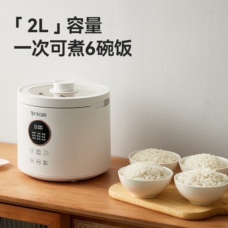anKale 电饭煲AJL-FB2009电饭锅2L迷你智能小型家用1-2人智能预约煮饭煮粥煲高清大图