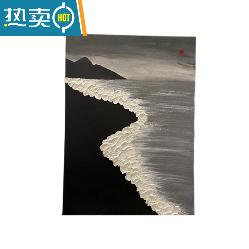 敬平石英砂丙烯肌理画diy材料包cc颗粒套装数字油画装饰挂画画框海洋装饰画高清大图