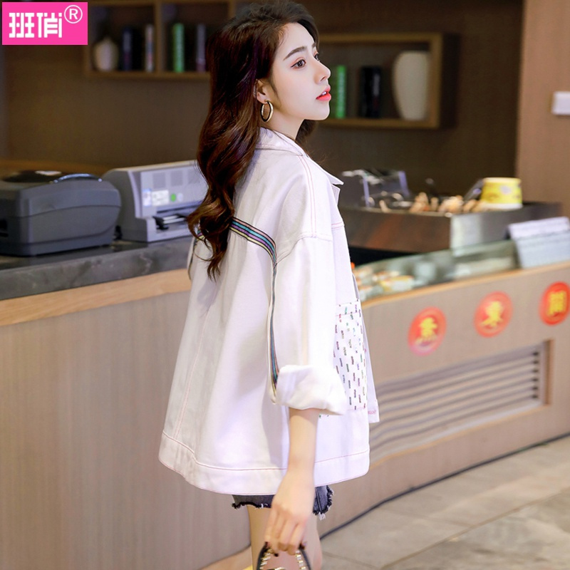 小香风夹克外套女2020秋季新款宽松时尚洋气网红港味短款牛仔夹克上衣