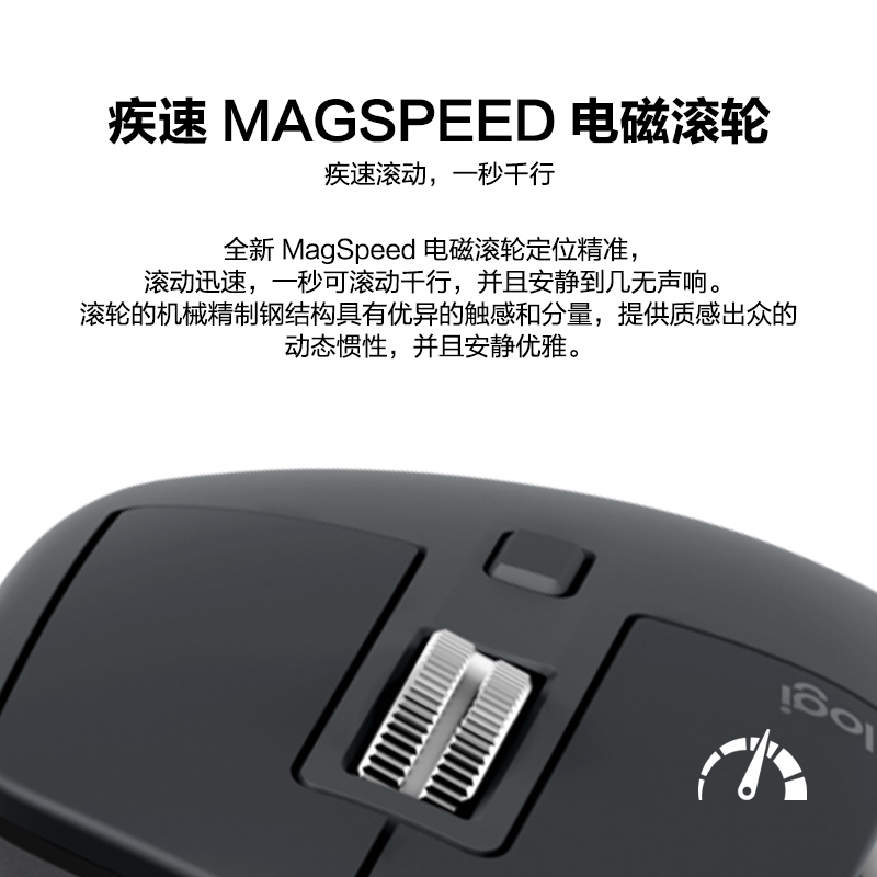 罗技(Logitech)MX Master3 无线蓝牙充电鼠标 办公鼠标 可编程鼠标宏 双模优联 带无线2.4G接收器