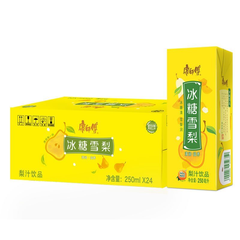 康师傅冰糖雪梨250ml*24盒整箱下午茶饮料解渴饮品夏日果汁水