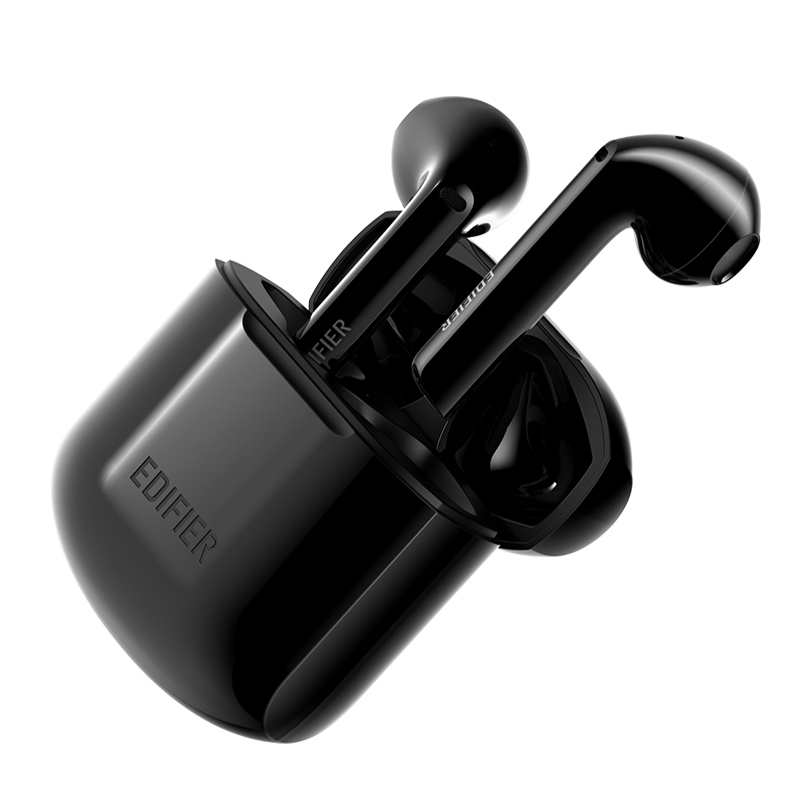 EDIFIER/漫步者LolliPods2022真无线蓝牙耳机半入耳式音乐运动游戏通话降噪适用于苹果华为小米新款黑色