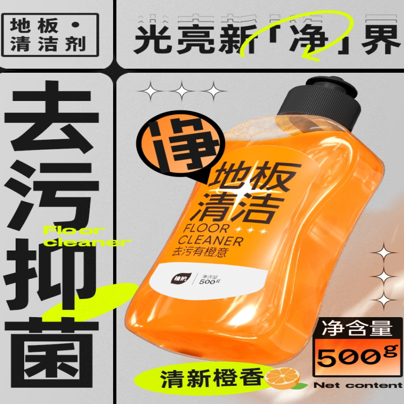 植护 家庭清洁地板清洁剂 500g /瓶高清大图