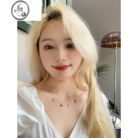 JiMihucares「海洋精灵」微镶水钻猫眼石14k玫瑰金锁骨项链时尚