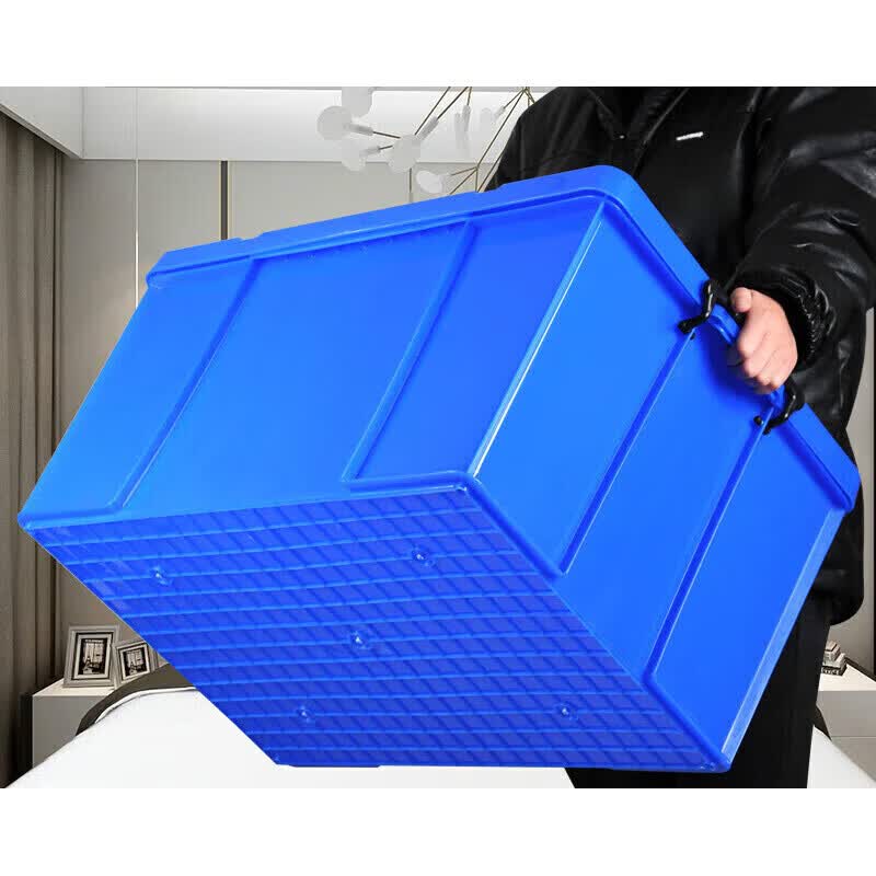 老管家 定制加厚装备分类收纳箱 单面印字600x420x330mm 蓝色单个高清大图